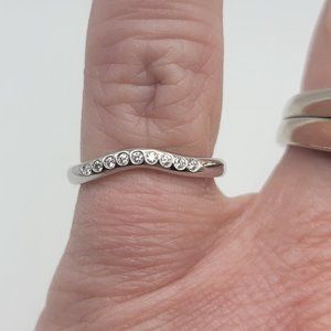 Tiffany & Co. Platinum E Peretti Diamond Band